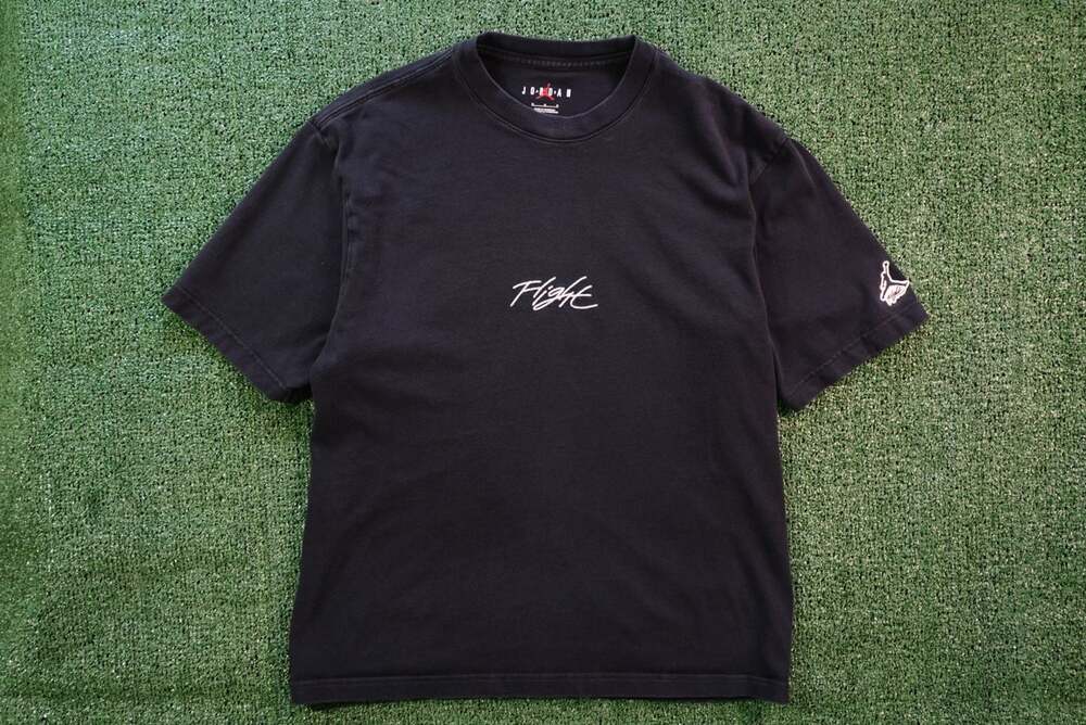 Jordan Flight Essentials Embroidered Logo Graphic Tee Black
